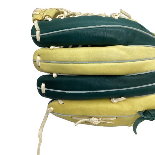 ZETT (ゼット) 軟式グローブ イエロー×グリーン 限定カラー オールラウンドモデル 右投げ用 BRGA36020