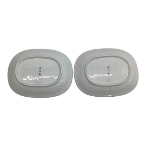 深川製磁 (フカガワセイジ) 銘々皿 ブルーフラワー 4Pセット