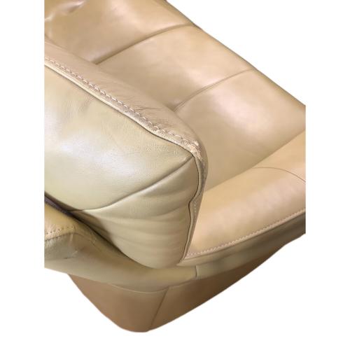 karimoku (カリモク) 3人掛けソファー　半革 ライトグリーン 半革