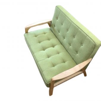 2人掛けソファー ナチュラル×グリーン 179 ファブリック