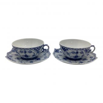 ROYAL COPENHAGEN (ロイヤル・コペンハーゲン) カップ&ソーサー ブルーフルーテッド・フルレース 2Pセット