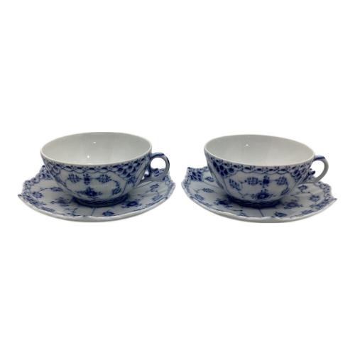 ROYAL COPENHAGEN (ロイヤル・コペンハーゲン) カップ&ソーサー ブルーフルーテッド・フルレース 2Pセット