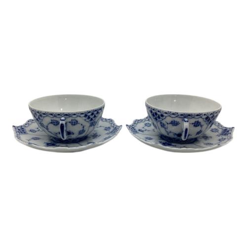 ROYAL COPENHAGEN (ロイヤル・コペンハーゲン) カップ&ソーサー ブルーフルーテッド・フルレース 2Pセット