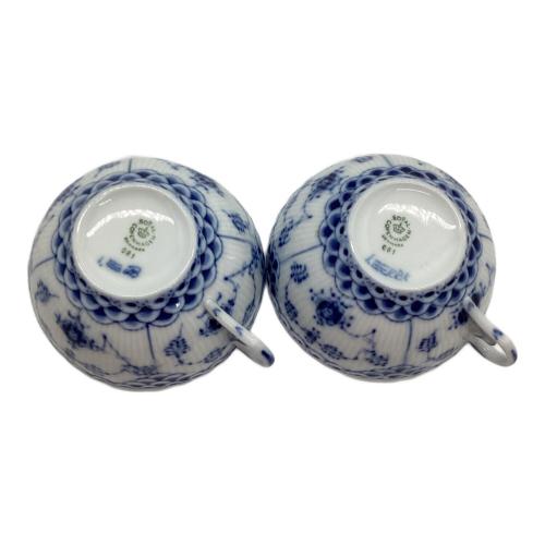 ROYAL COPENHAGEN (ロイヤル・コペンハーゲン) カップ&ソーサー ブルーフルーテッド・フルレース 2Pセット