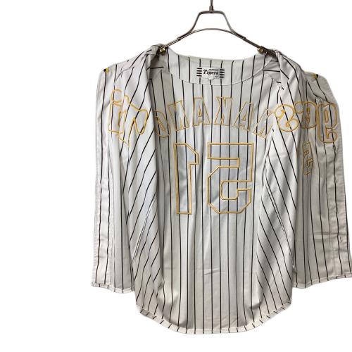 阪神タイガース (ハンシンタイガース) 応援グッズ Lサイズ ホワイト×ブラック×イエロー ユニフォーム 中野拓夢