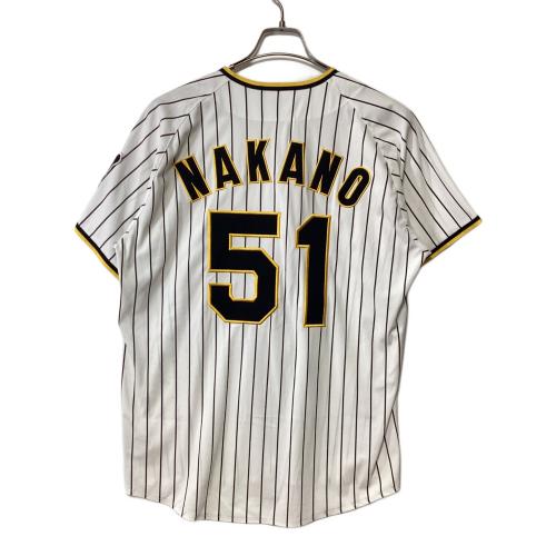 阪神タイガース (ハンシンタイガース) 応援グッズ Lサイズ ホワイト×ブラック×イエロー ユニフォーム 中野拓夢