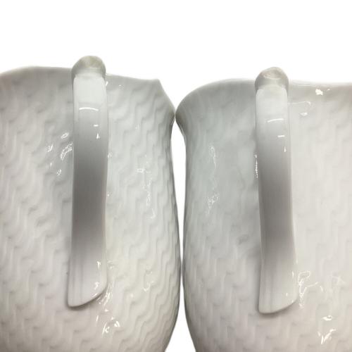 Meissen (マイセン) カップ ヒビ・着色ヨゴレ有 波の戯れホワイト 5Pセット