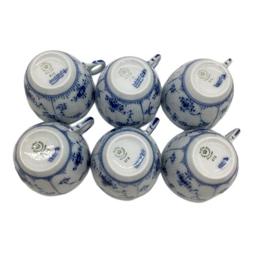 ROYAL COPENHAGEN (ロイヤル・コペンハーゲン) カップ&ソーサー ブルーフルーテッド・プレイン 6Pセット