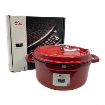 Staub (ストウブ) ココット ラウンド チェリー 24cm 容量:3.8L 40509-835
