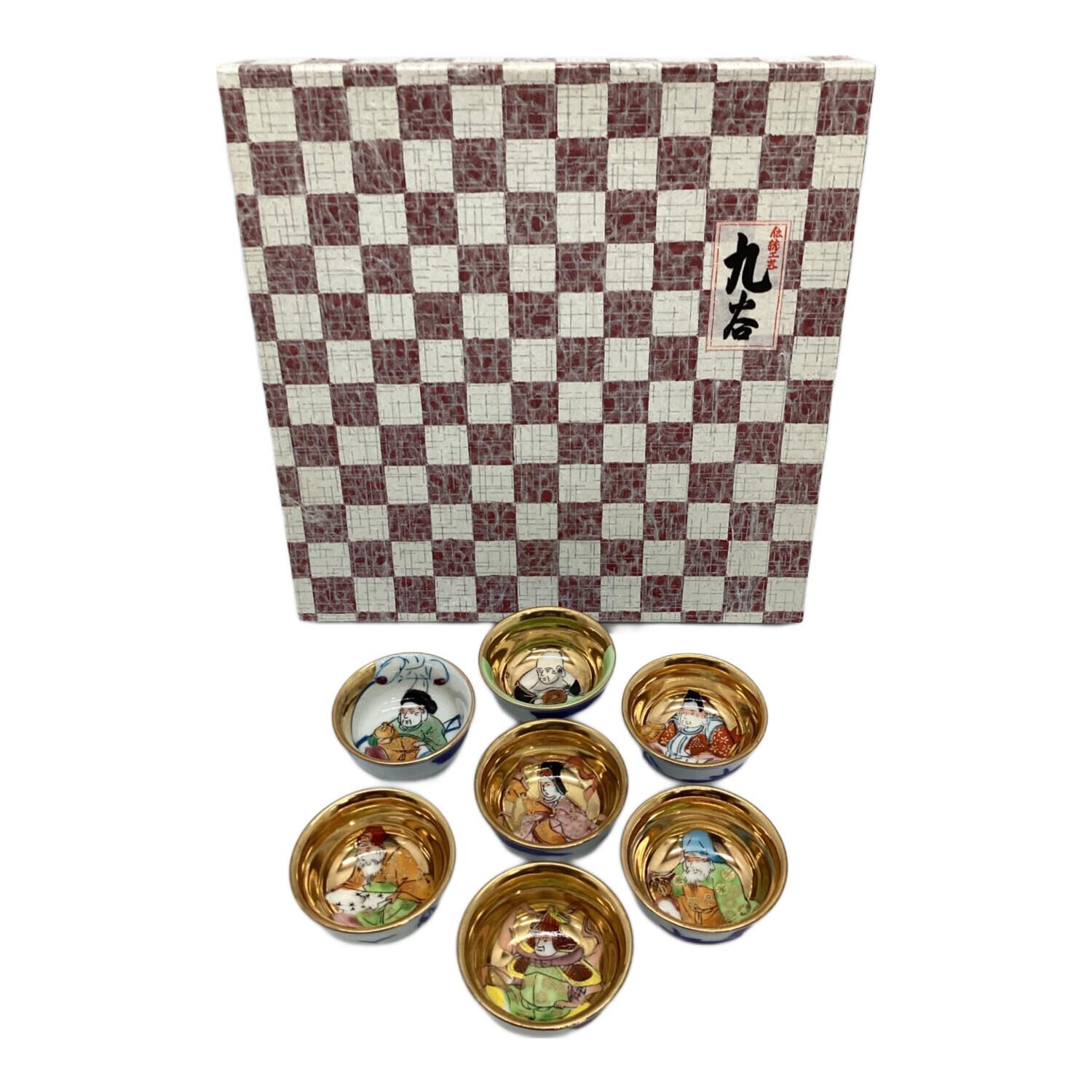 【お値下げしました！】九谷焼　青粒七福神盃 お値下げしました！】九谷焼 青粒七福神盃 Amazon.co.jp: 九谷焼