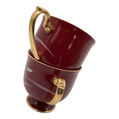 香蘭社 (コウランシャ) カップ&ソーサー ベネチアンレッド 2Pセット