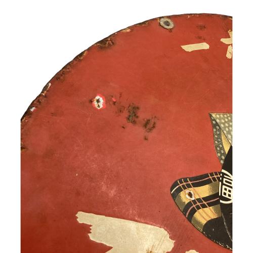 レトロインテリア ブリキ看板「袋足助福」 福助足袋