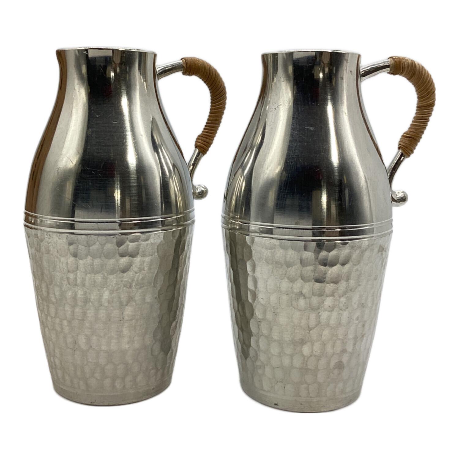 錫半（スズハン） 浪華 錫製酒器揃 徳利×2、お猪口×5 USED