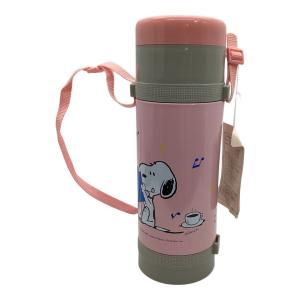 SNOOPY (スヌーピー) ステンレスボトル ピンク 昭和レトロ タグ付