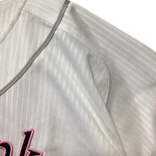 福岡ソフトバンクホークス×Majestic（フクオカソフトバンクホークス×マジェスティック） フルユニフォーム ホワイト×ピンク SIZE L 周東佑京 #23