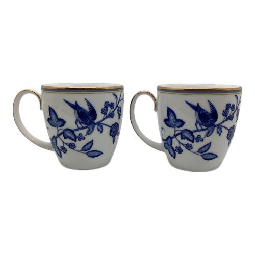 Noritake (ノリタケ) モーニングセット ホワイト×ブルー ラピスマナー プレート・カップ各2