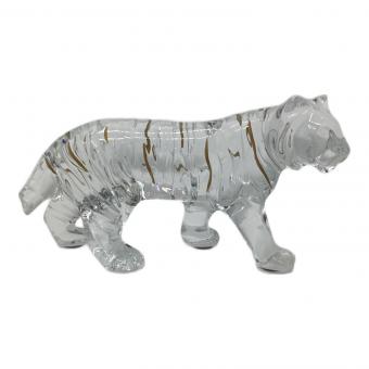 Baccarat (バカラ) ガラス細工 クリスタルフィギュア トラ 尻尾欠け、脚裏滑り止め欠品有