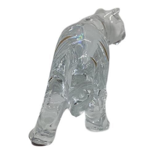 Baccarat (バカラ) ガラス細工 クリスタルフィギュア トラ 尻尾欠け、脚裏滑り止め欠品有