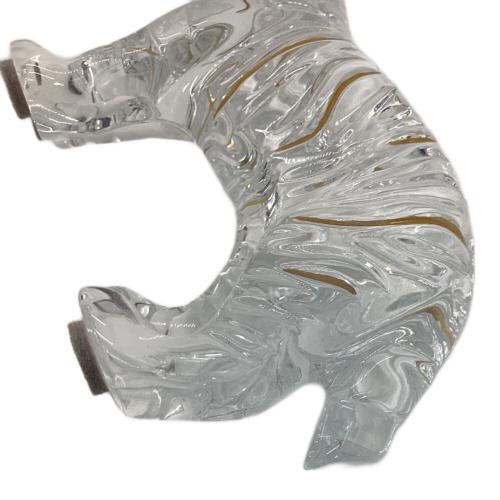 Baccarat (バカラ) ガラス細工 クリスタルフィギュア トラ 尻尾欠け、脚裏滑り止め欠品有