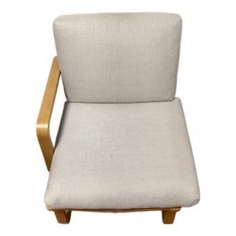 無印良品 (ムジルシリョウヒン) チェア 66 ナチュラル×グレー リビングでもダイニングでもつかえるソファチェア