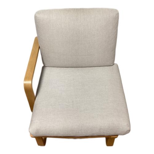 無印良品 (ムジルシリョウヒン) チェア 66 ナチュラル×グレー リビングでもダイニングでもつかえるソファチェア