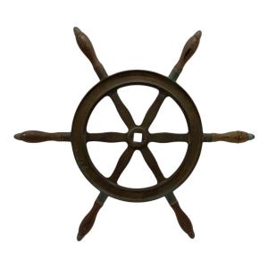 舵輪　サビ有 真鍮