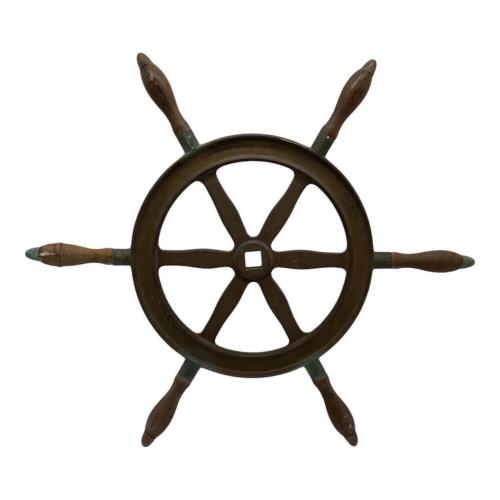 舵輪　サビ有 真鍮