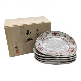 橘吉 (タチキチ) 和皿 赤絵花文　5Pセット