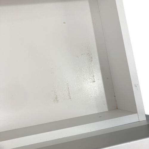 松田家具 (マツダカグ) 2枚扉レンジボード ホワイト×ダークブラウン ビガーレンジ1400