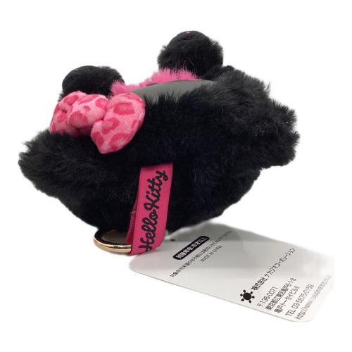 ハローキティ フェイスキャット ヌイグルミ ブラック×ピンク