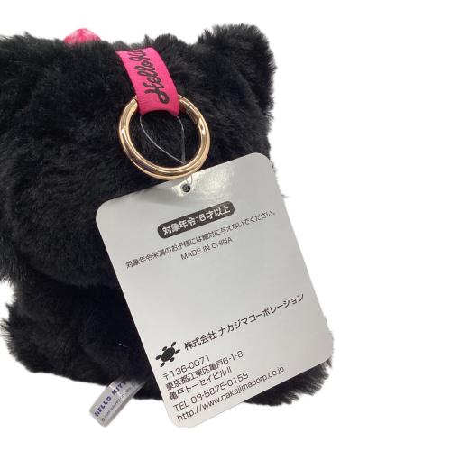 ハローキティ フェイスキャット ヌイグルミ ブラック×ピンク