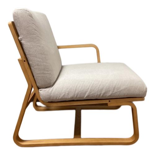 無印良品 (ムジルシリョウヒン) チェア 66 ナチュラル×グレー リビングでもダイニングでもつかえるソファチェア