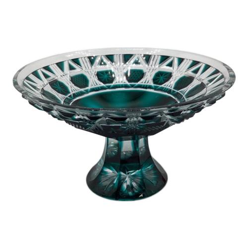 薩摩切子 (サツマキリコ) 高杯 グリーン