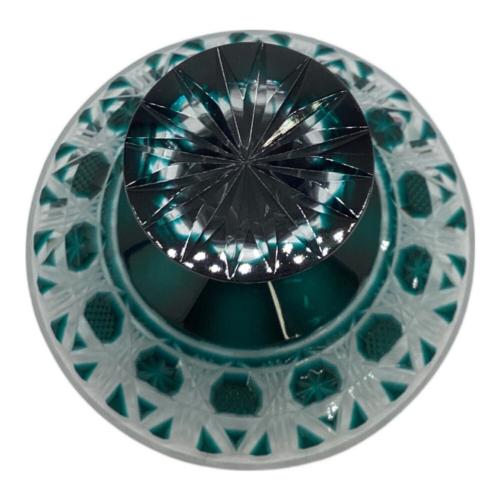 薩摩切子 (サツマキリコ) 高杯 グリーン