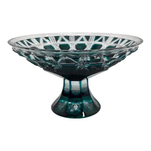 薩摩切子 (サツマキリコ) 高杯 グリーン