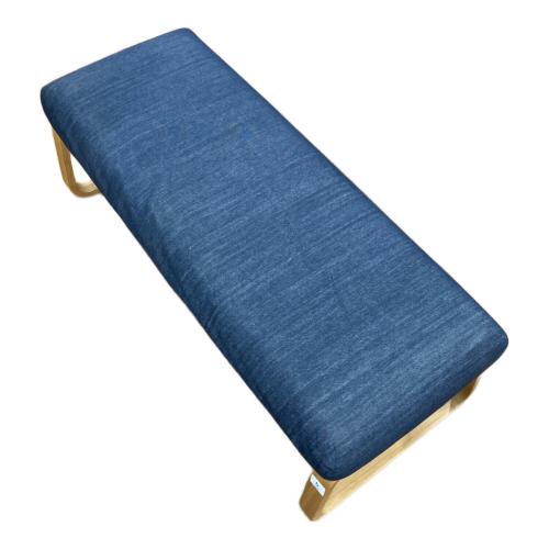 無印良品 (ムジルシリョウヒン) ベンチダイニング3点セット 198 ナチュラル×インディゴ リビングでもダイニングでもつかえる