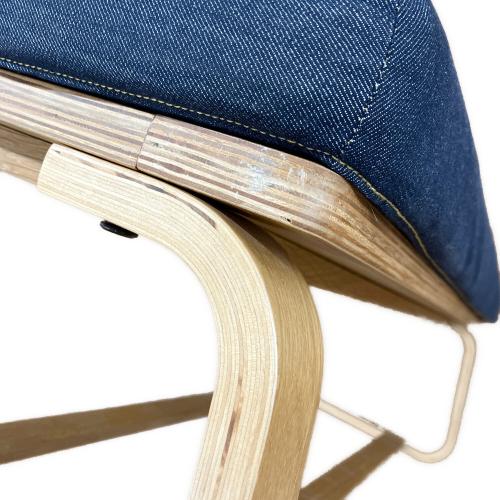 無印良品 (ムジルシリョウヒン) ベンチダイニング3点セット 198 ナチュラル×インディゴ リビングでもダイニングでもつかえる