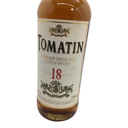 TOMATIN（トマーティン） ハイランドシングルモルトスコッチウィスキー 18年 ※瓶ヨゴレ有 750ml