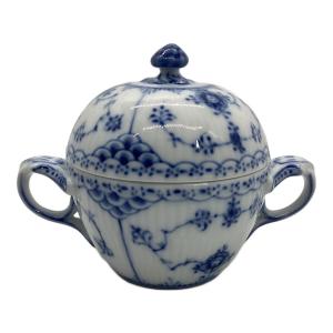 ROYAL COPENHAGEN (ロイヤル・コペンハーゲン) シュガーポット ブルーフルーテッド・プレイン