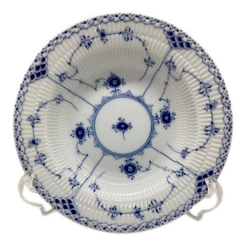 ROYAL COPENHAGEN (ロイヤル・コペンハーゲン) ディーププレート 604  21cm 底ヨゴレ有 ブルーフルーテッド・ハーフレース