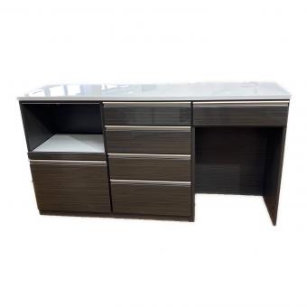 三幸ジャパン (サンコウジャパン) キッチンカウンター 175 ホワイト×ブラック