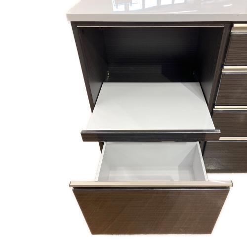 三幸ジャパン (サンコウジャパン) キッチンカウンター 175 ホワイト×ブラック