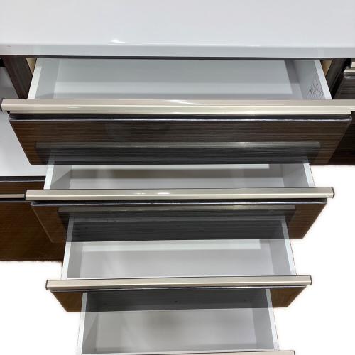 三幸ジャパン (サンコウジャパン) キッチンカウンター 175 ホワイト×ブラック