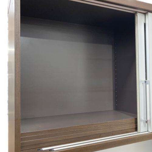 Pamouna (パモウナ) 2枚扉レンジボード ブラウン×ホワイト