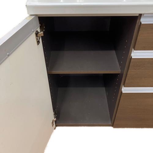 Pamouna (パモウナ) 2枚扉レンジボード ブラウン×ホワイト