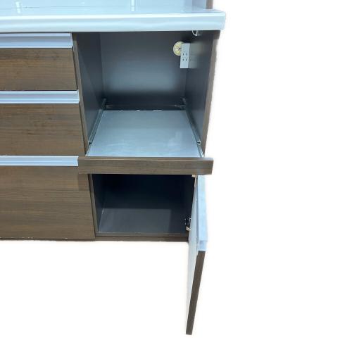 Pamouna (パモウナ) 2枚扉レンジボード ブラウン×ホワイト