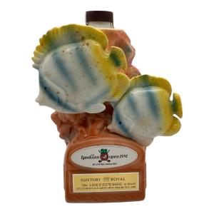SUNTORY（サントリー） HAWAIIAN OPEN1991 ウィスキー 魚陶器ボトル 保存ヨゴレ有 750ml　記念ボトル