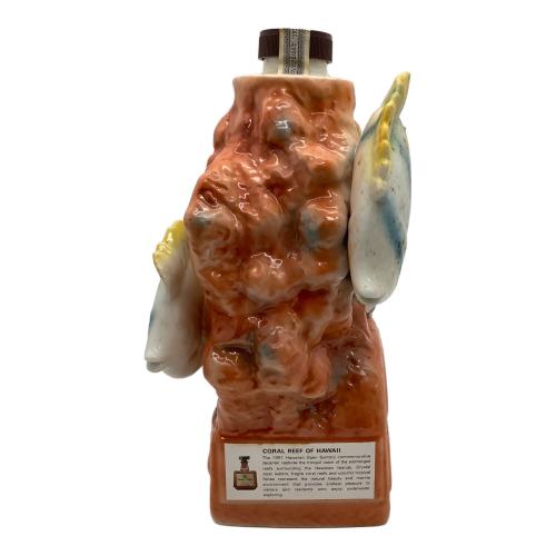 SUNTORY（サントリー） HAWAIIAN OPEN1991 ウィスキー 魚陶器ボトル 保存ヨゴレ有 750ml　記念ボトル