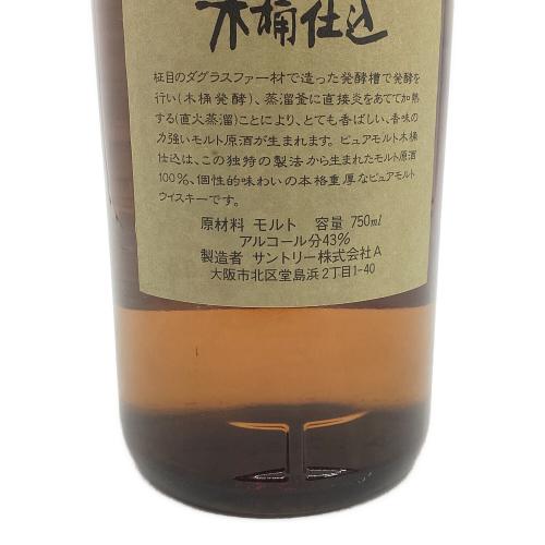 サントリー ピュアモルト ジャパニーズウィスキー 木桶仕込　1981年 直火蒸留 750ml