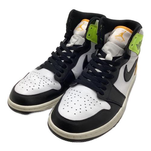 NIKE GOLF (ナイキゴルフ) ゴルフシューズ DQ0660-105 AIR JORDAN 1 HIGH GOLF メンズ SIZE 28.5cm ホワイト×ブラック×イエロー